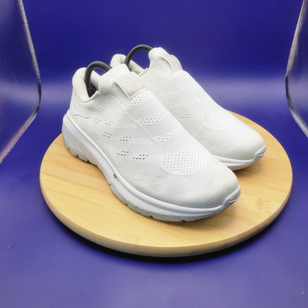 Hoka One One Cavu 3 Slip White Running Shoes Sneakers 1106485 WLRC Womens 9.5 - Picture 2 of 7